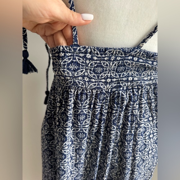 Lulus Field Day Navy Maxi Dress Strappy Summer Vacation Boho Women’s XS - Picture 13 of 13